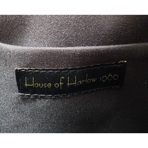 NEW Crystal Waterfall Fringe HOUSE OF HARLOW 1960 Black Tote Shoulder Purse NWT - Picture 11 of 11